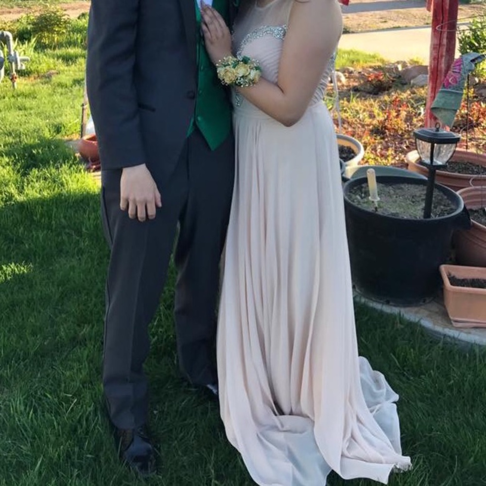 Nude prom dress